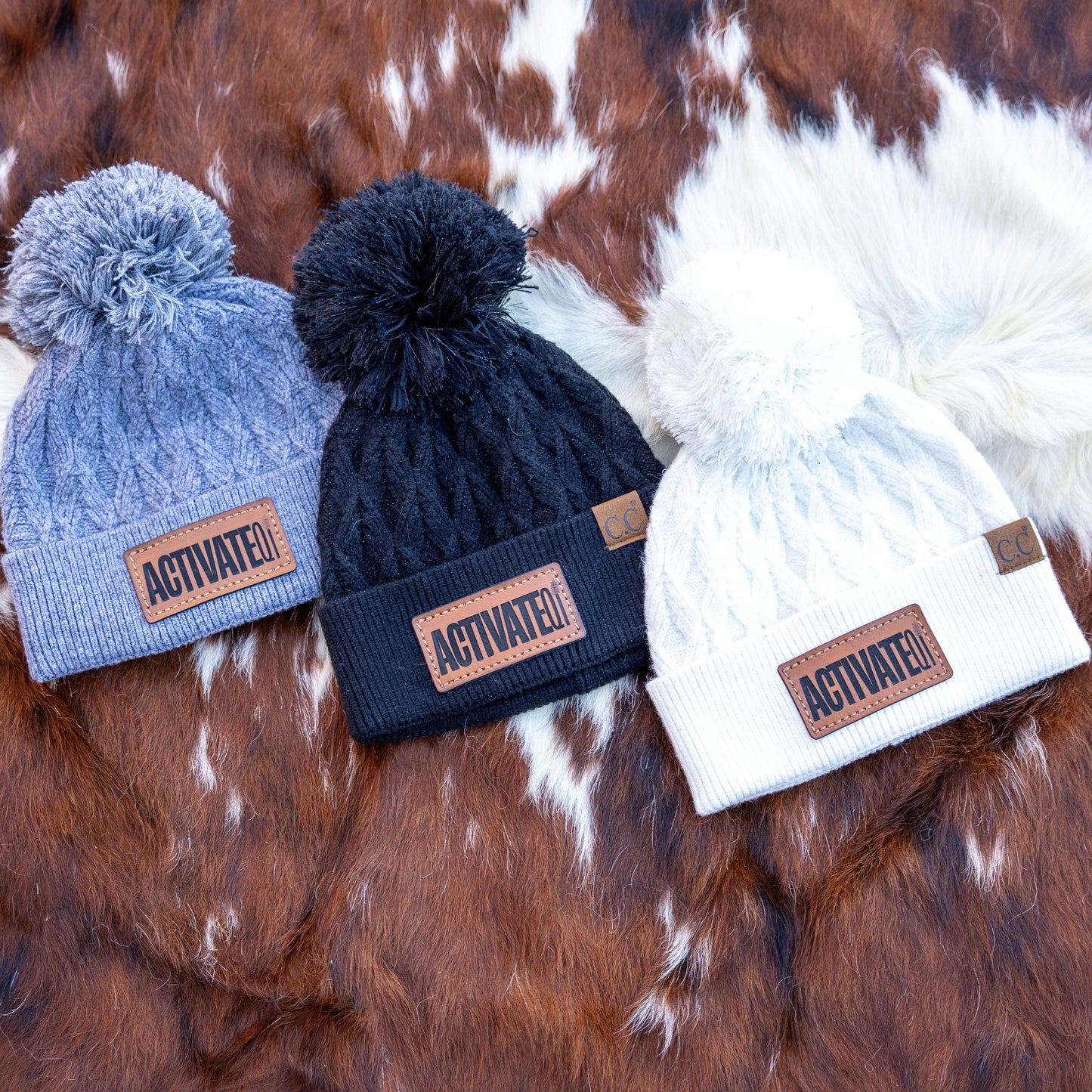 ActivateQi Thick Sparkle Pom Beanie