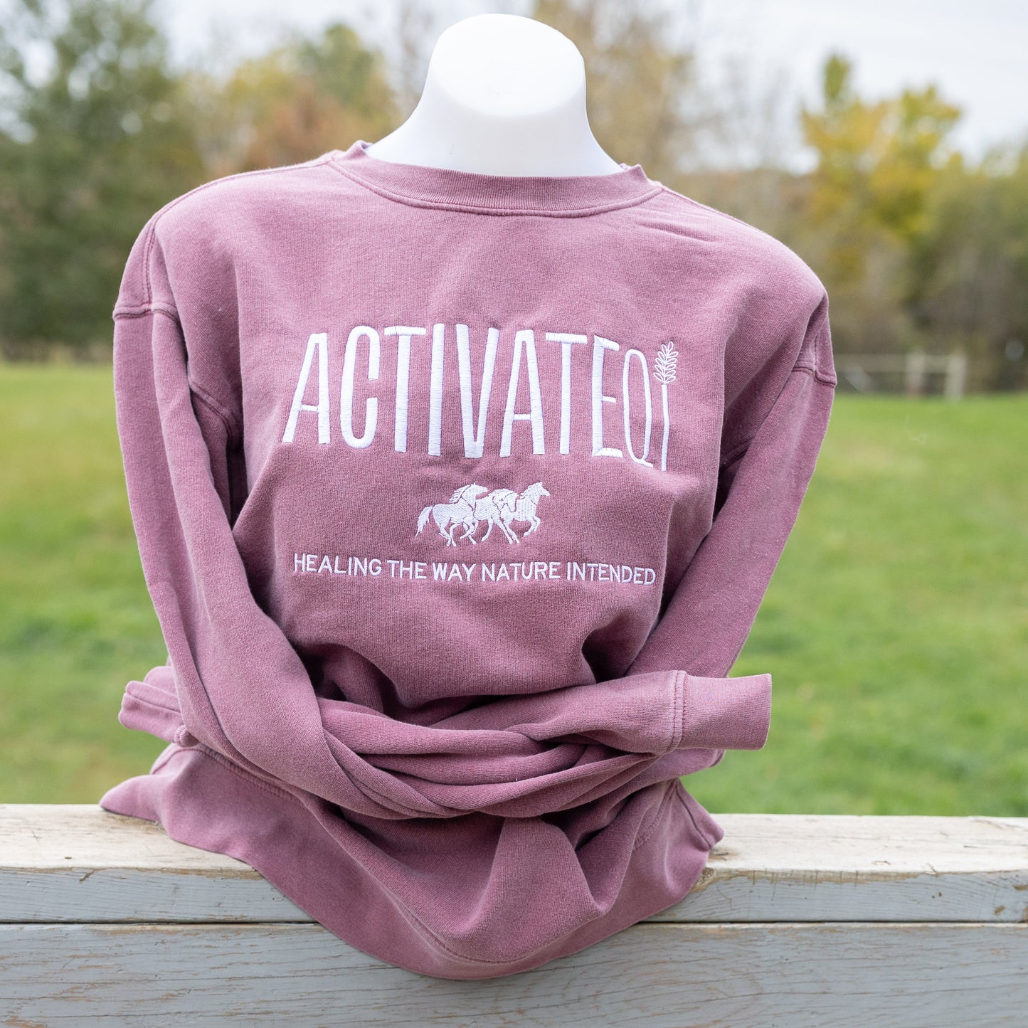 ActivateQi Embroidered Crew Sweatshirt