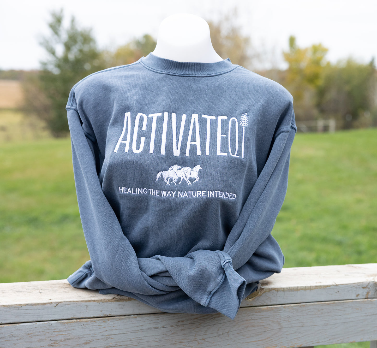 ActivateQi Embroidered Crew Sweatshirt