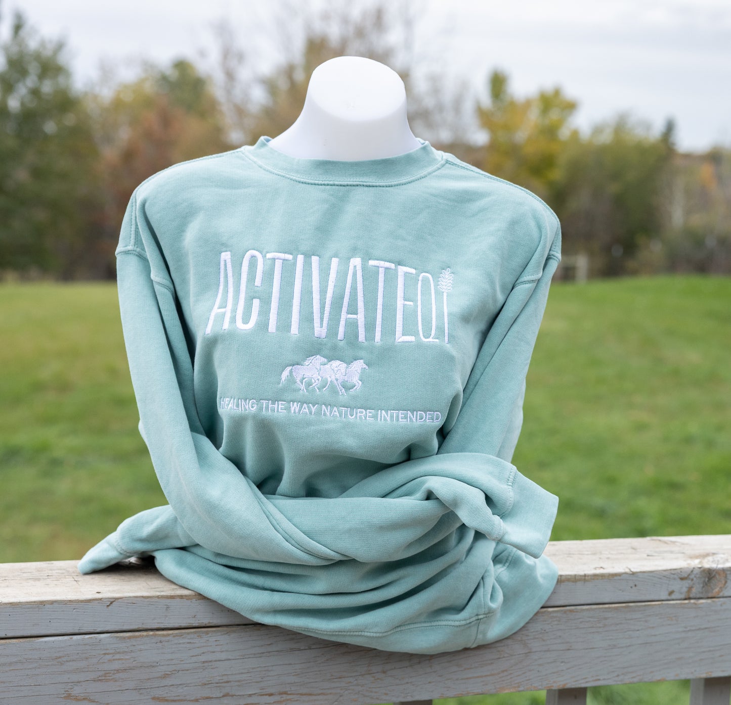 ActivateQi Embroidered Crew Sweatshirt