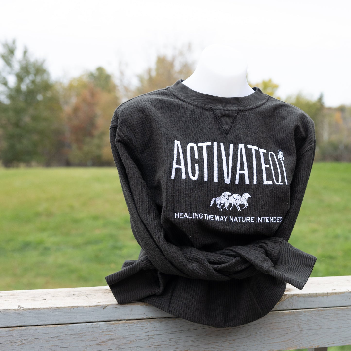 ActivateQi Embroidered Corded Sweatshirt