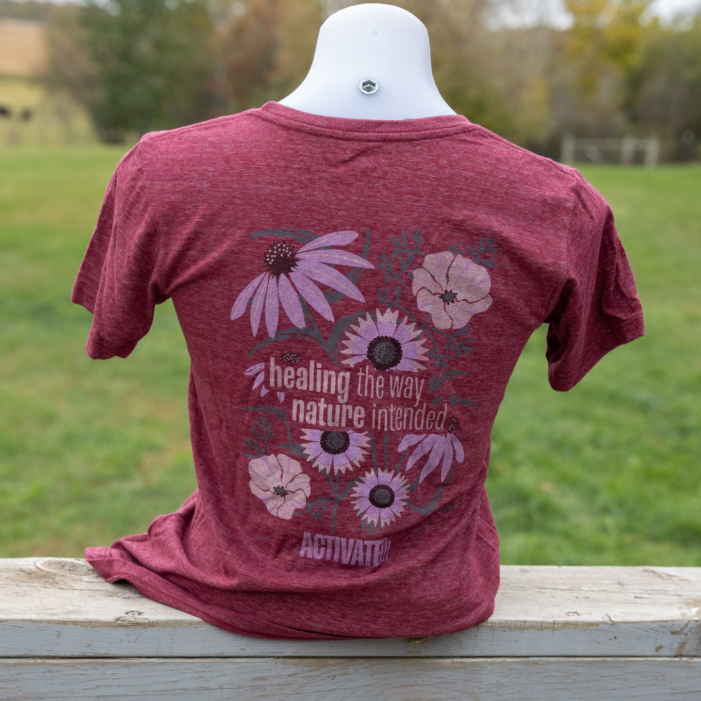 ActivateQi Healing The Way Nature Intended Flower Tee