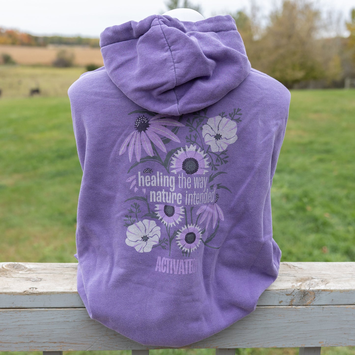 ActivateQi Healing The Way Nature Intended Flower Hoodie
