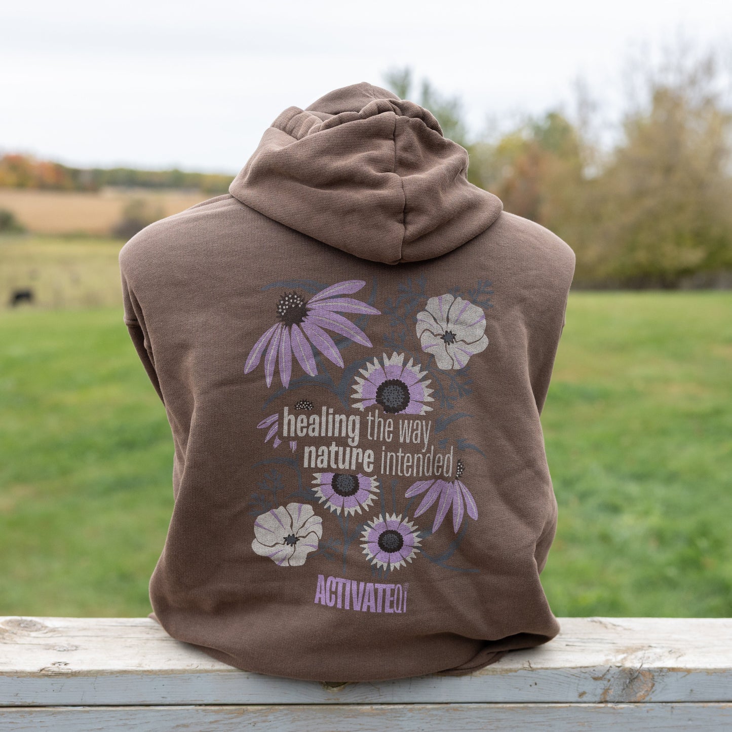 ActivateQi Healing The Way Nature Intended Flower Hoodie