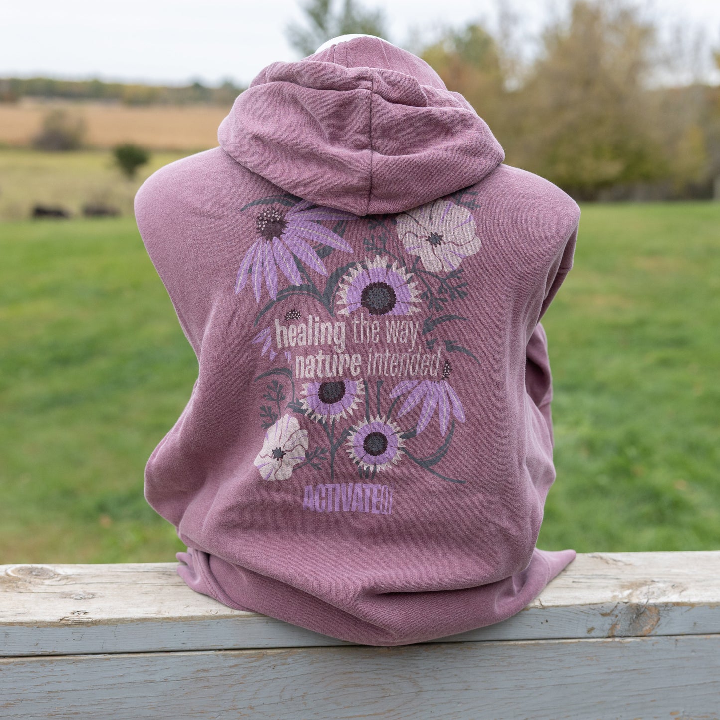 ActivateQi Healing The Way Nature Intended Flower Hoodie