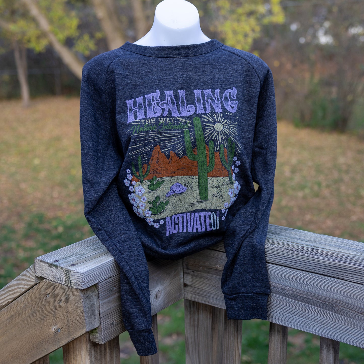ActivateQi Retro Healing The Way Nature Intended Desert Sweatshirt