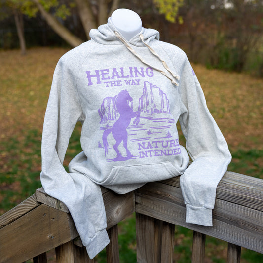 ActivateQi Retro Healing The Way Nature Intended Horse Hoodie