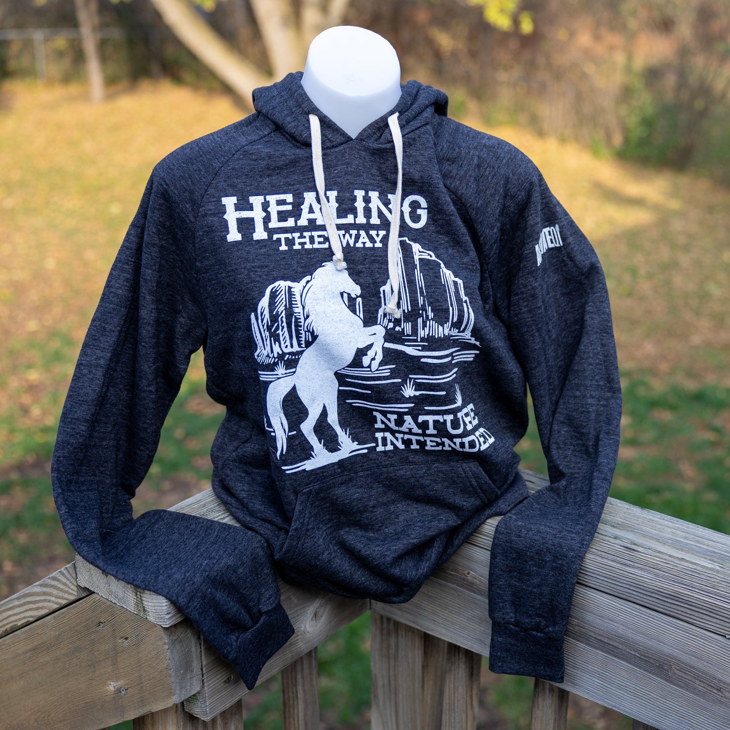 ActivateQi Retro Healing The Way Nature Intended Horse Hoodie