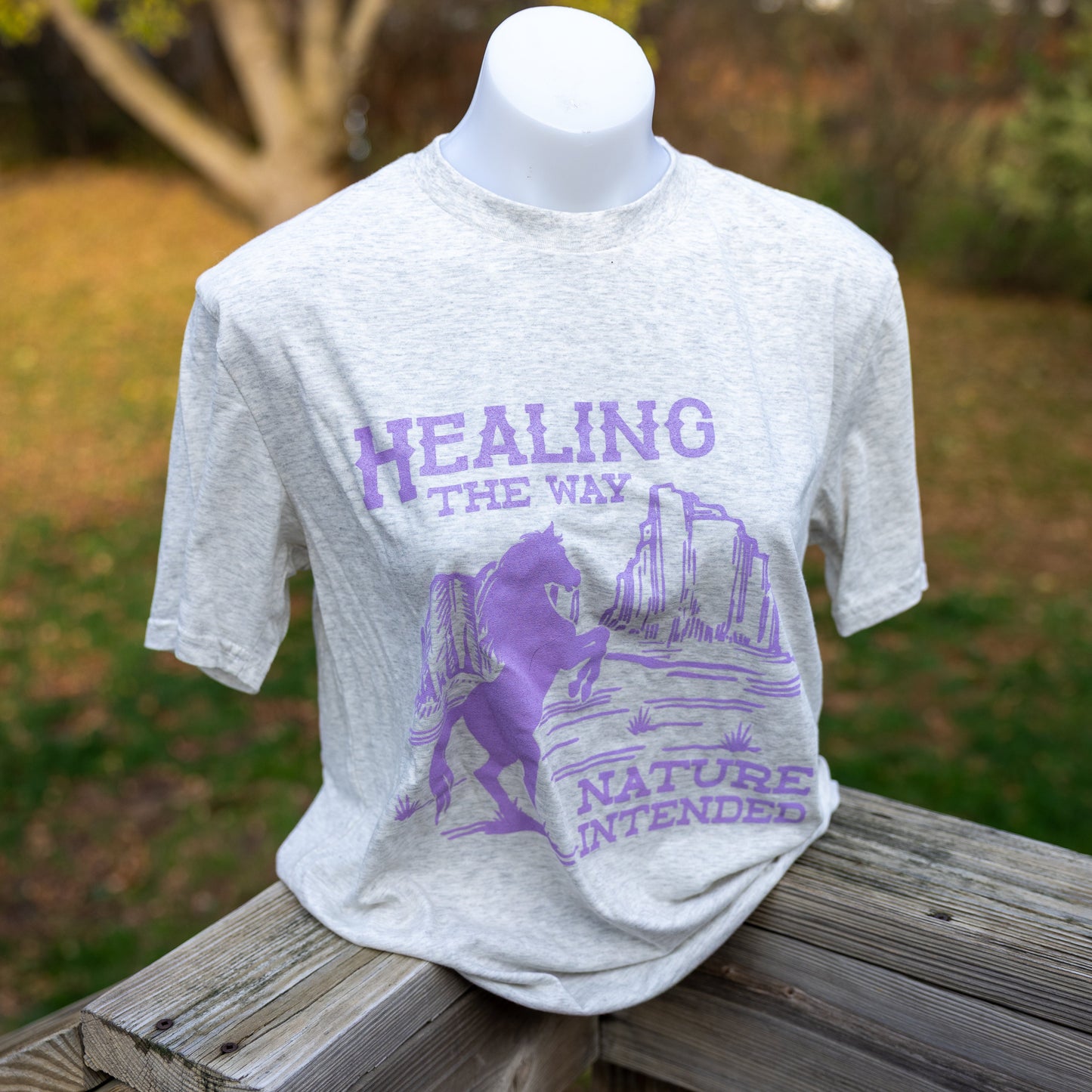 ActivateQi Retro Healing The Way Nature Intended Horse Tee