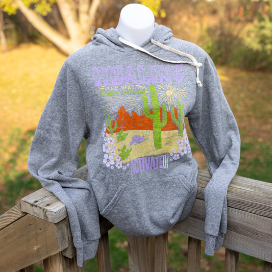 ActivateQi Retro Healing The Way Nature Intended Desert Hoodie