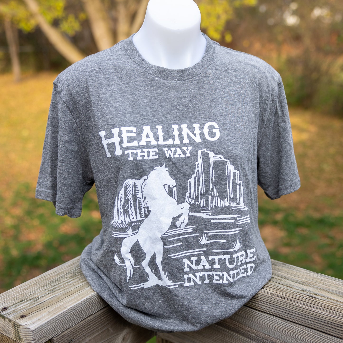 ActivateQi Retro Healing The Way Nature Intended Horse Tee