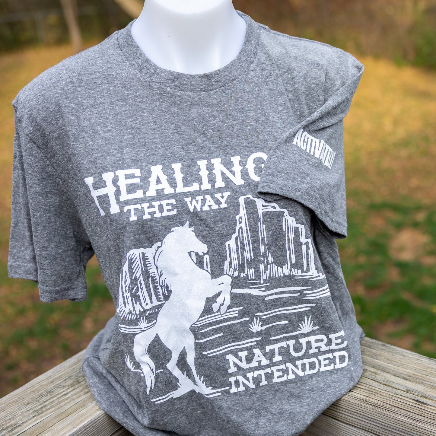 ActivateQi Retro Healing The Way Nature Intended Horse Tee