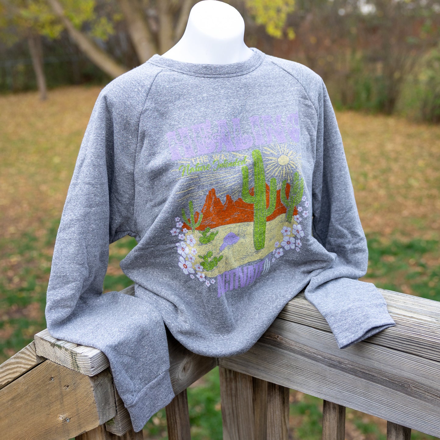 ActivateQi Retro Healing The Way Nature Intended Desert Sweatshirt
