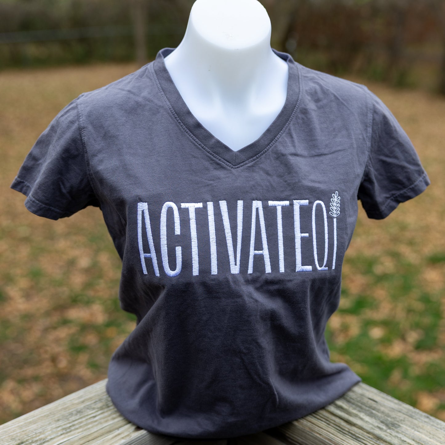 ActivateQi Embroidered Qi V-Neck Tee