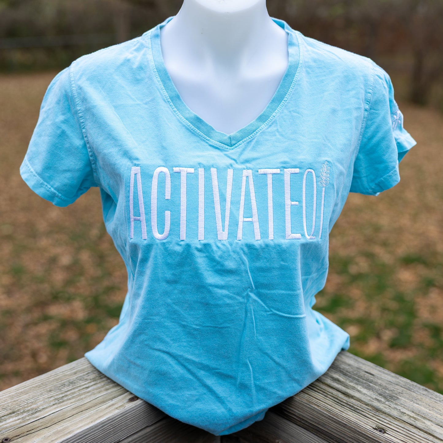 ActivateQi Embroidered Qi V-Neck Tee