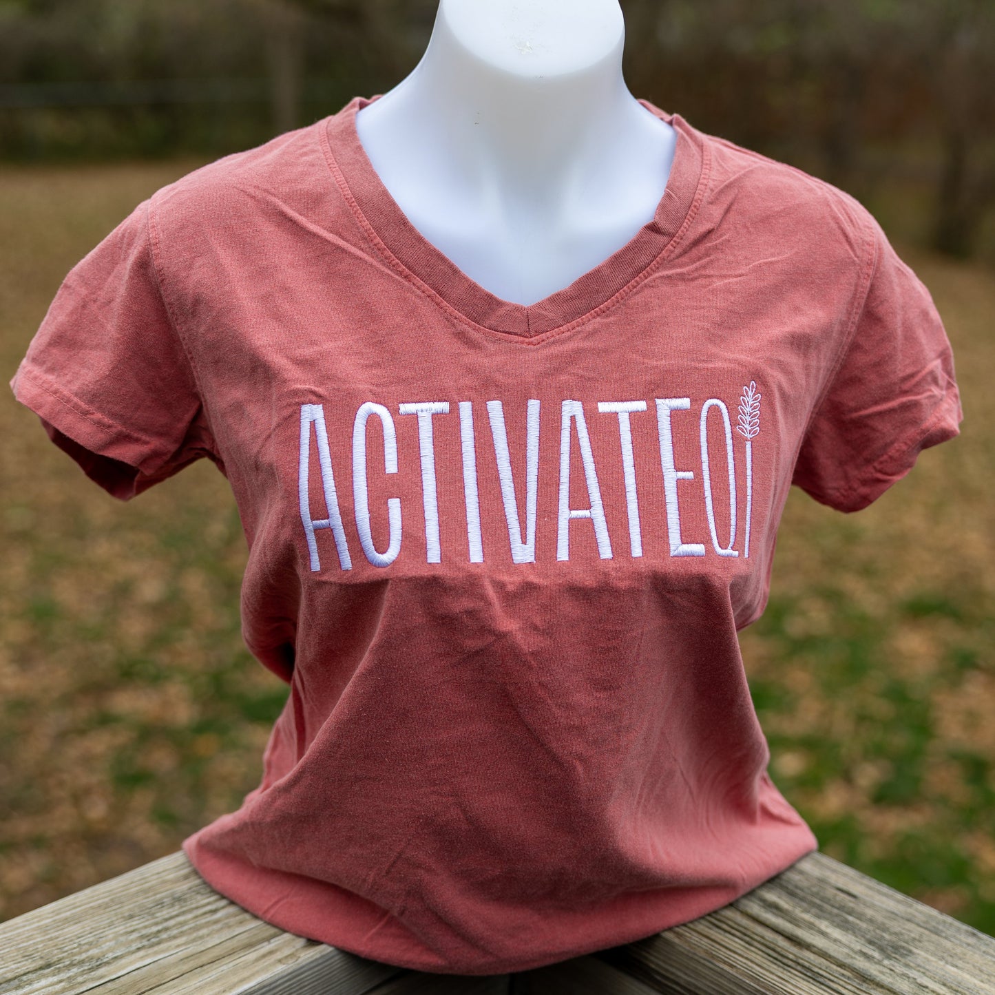 ActivateQi Embroidered Qi V-Neck Tee