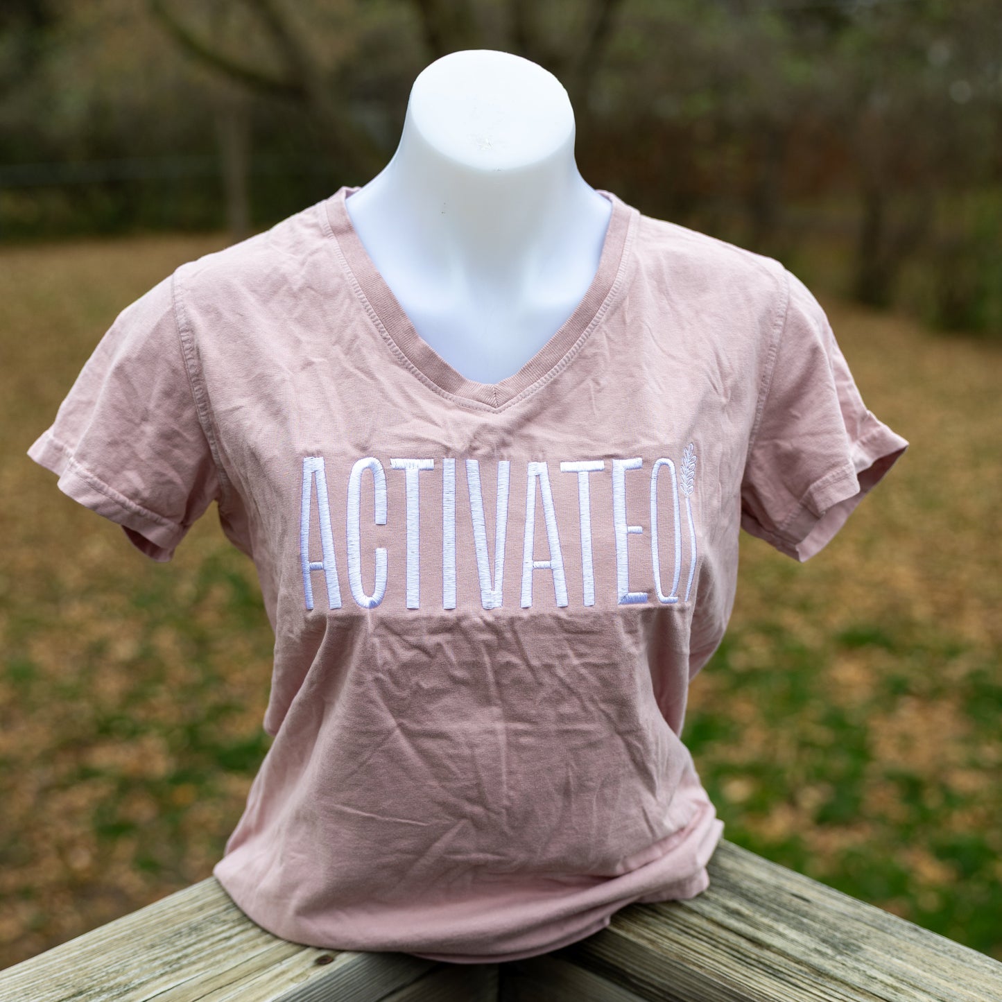 ActivateQi Embroidered Qi V-Neck Tee