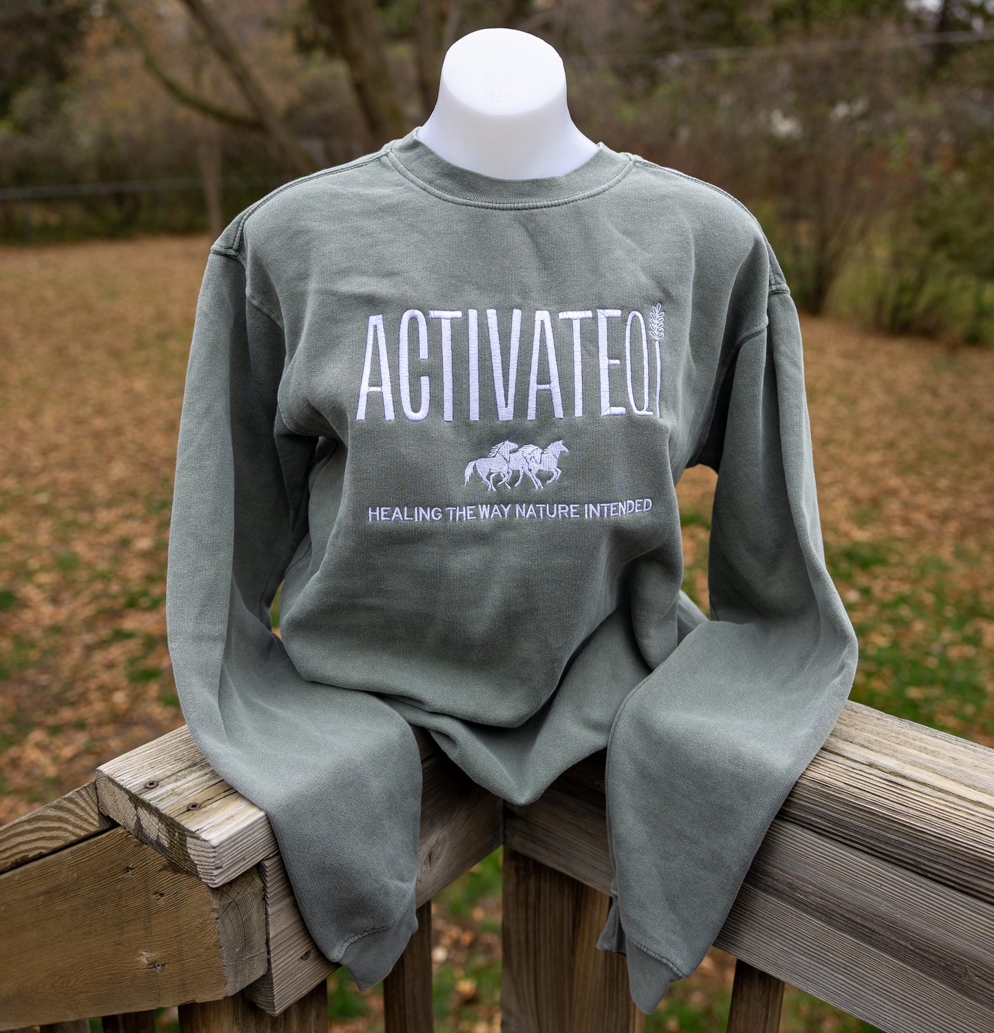 ActivateQi Embroidered Crew Sweatshirt