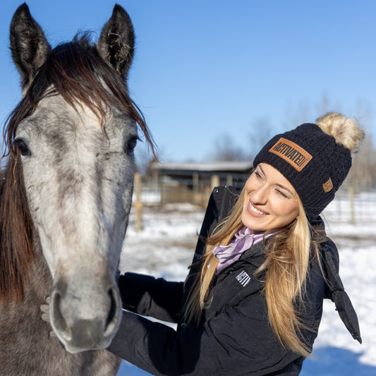 ActivateQi Thick Cream Pom Beanie