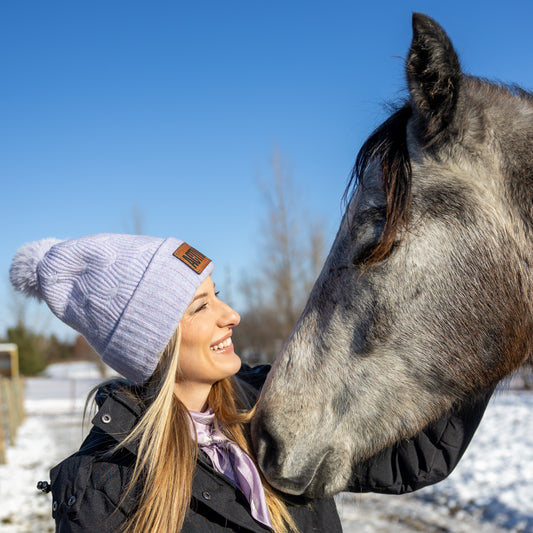 ActivateQi Thick Knit Pom Beanie