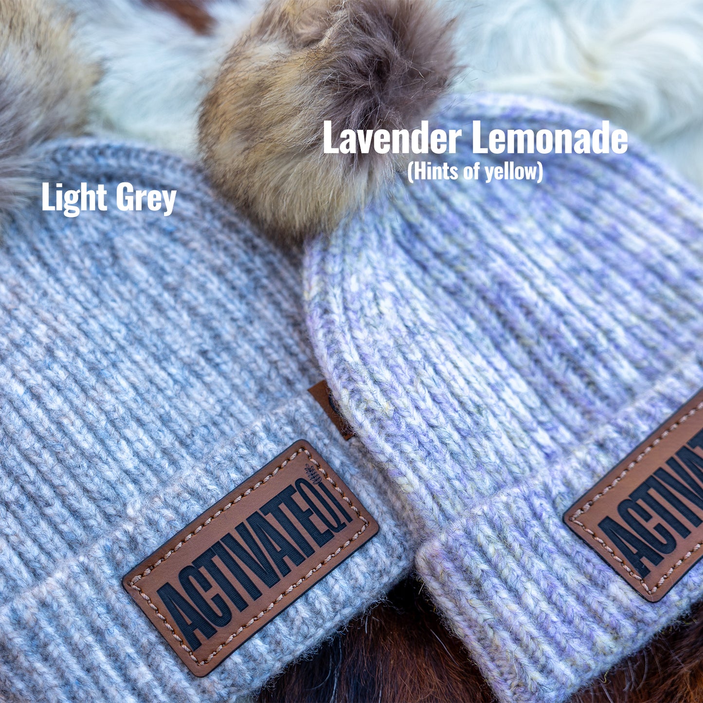 ActivateQi Cream Pom Beanie